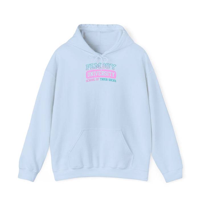 Welcome to Femboy University - the school of thigh-highs! Premium College Hoodie - Femboyzone