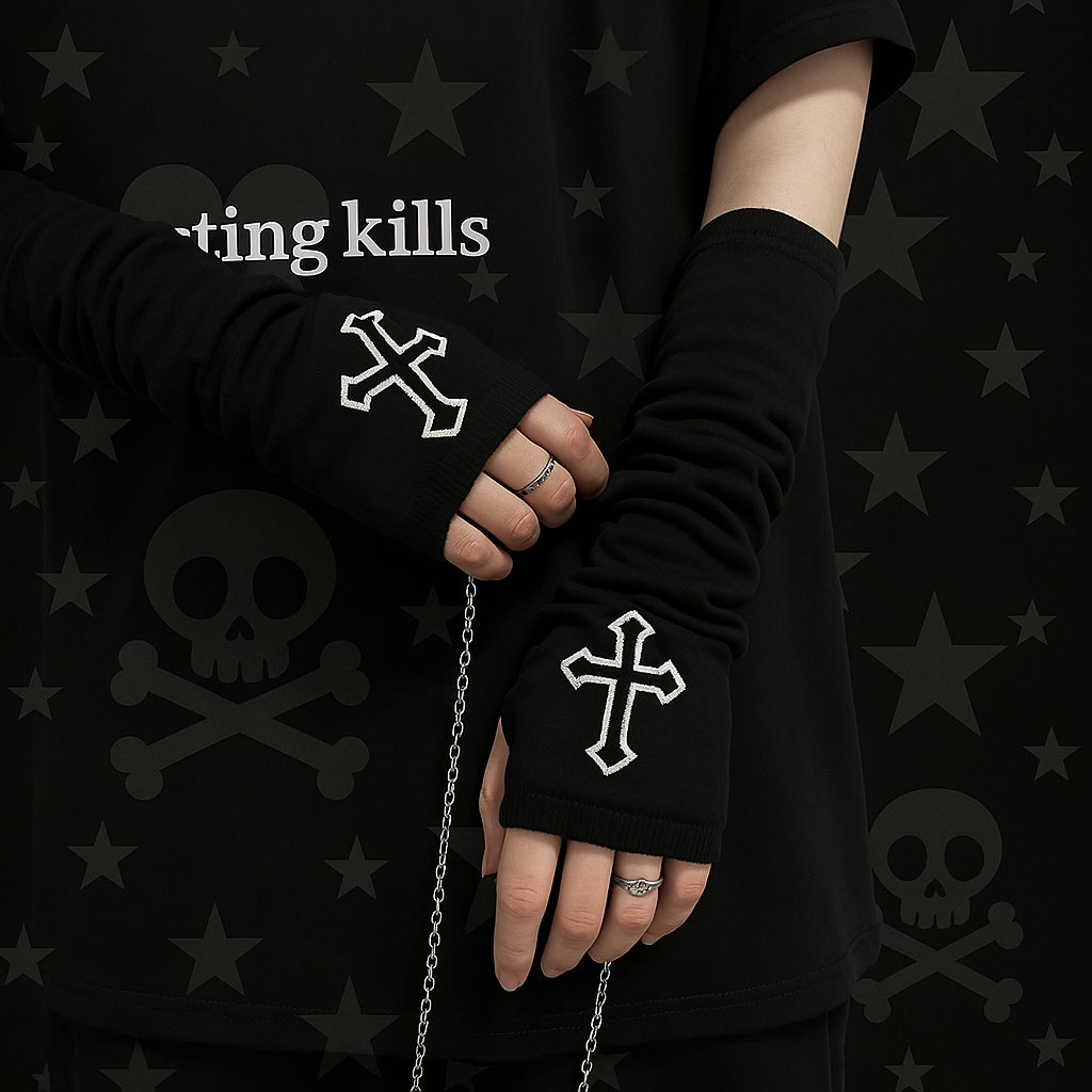 🌑 The Chaos Within – Black Emo Femboy Sleeves 🖤