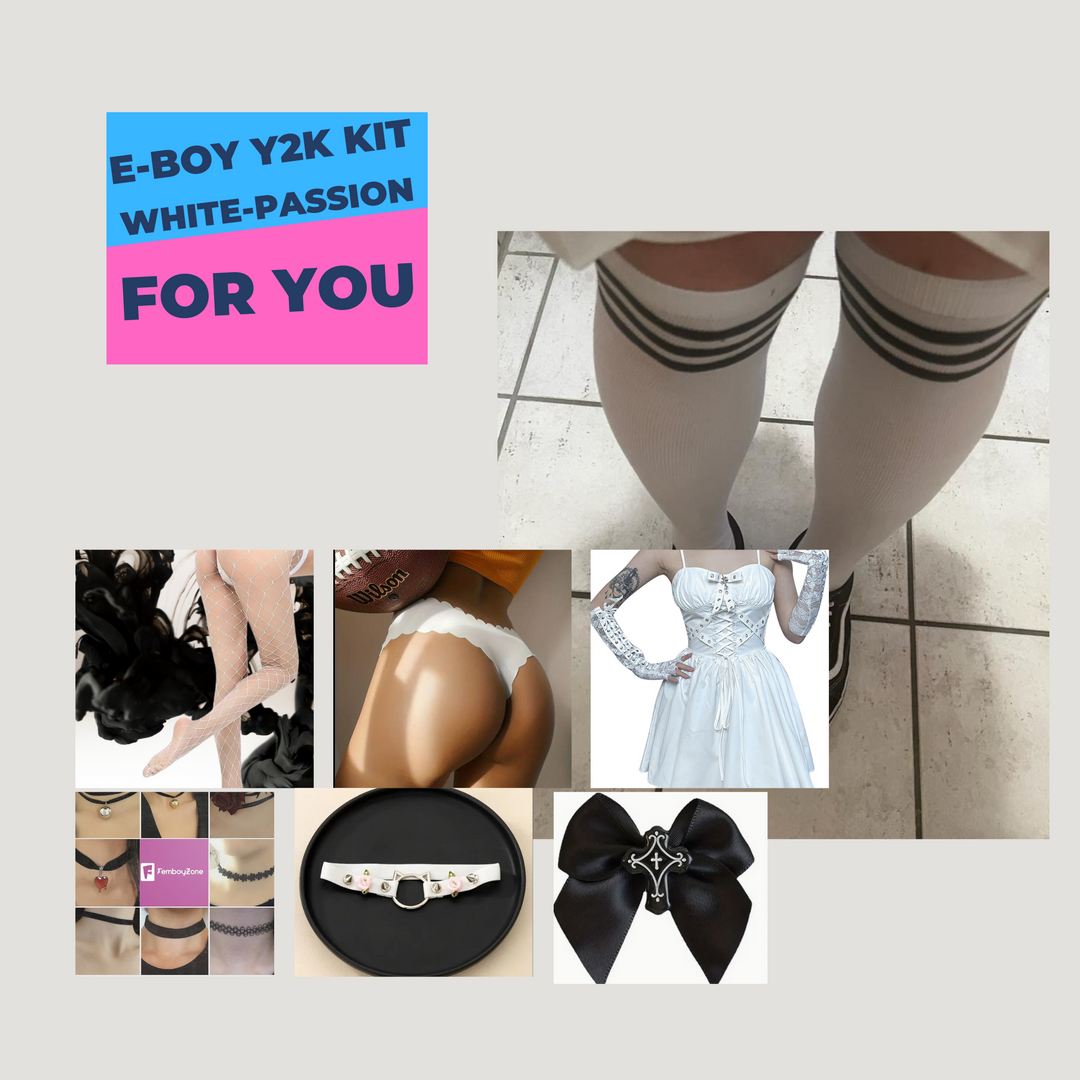 E-Boy Y2K clothing set- Transformation to E-Femboy find your dark passion - Femboyzone