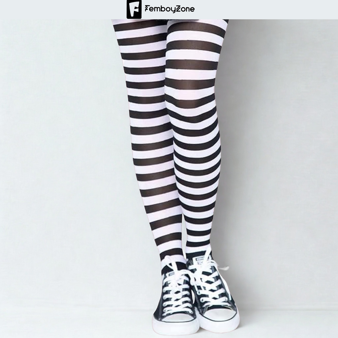 Femboy Lolita Thigh High Socks, Cute Knee-High