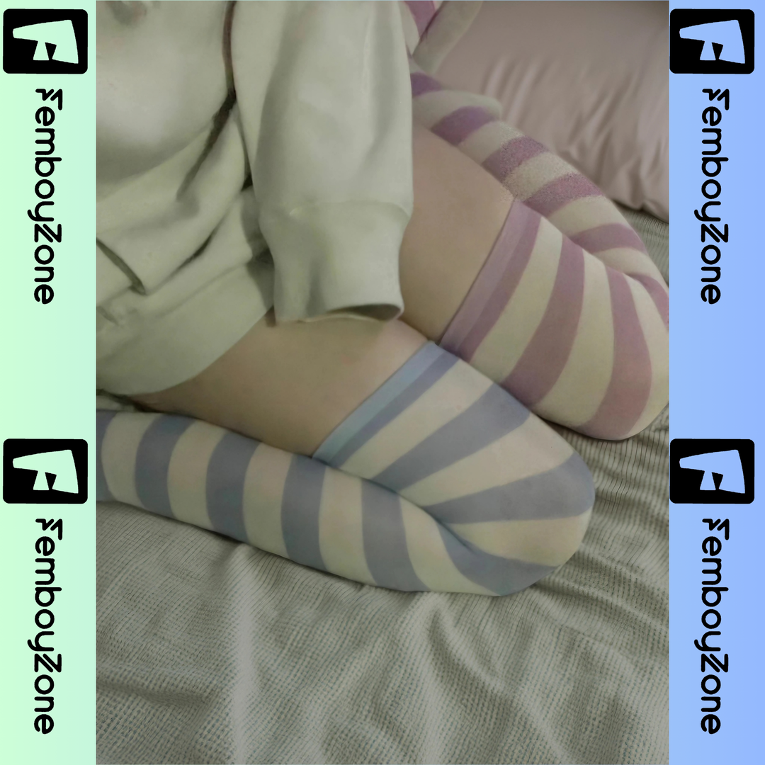 Femboy Lolita Thigh High Socks, Cute Knee-High