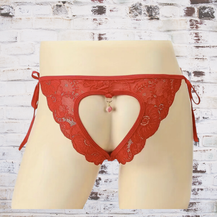 Sexy J Femboy Thong with Loops and Lace - Femboyzone