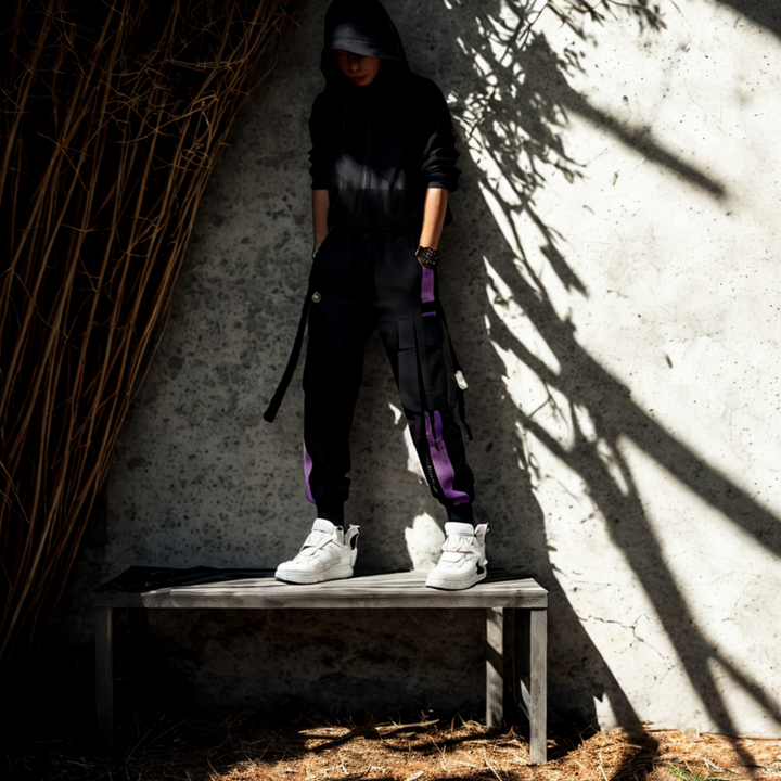 Femboy Techwear Skirt and Pant Set, Y2K Clothing, Gothic Pleated Mini Skirt, Dark Academia, Vintage Style - Femboyzone