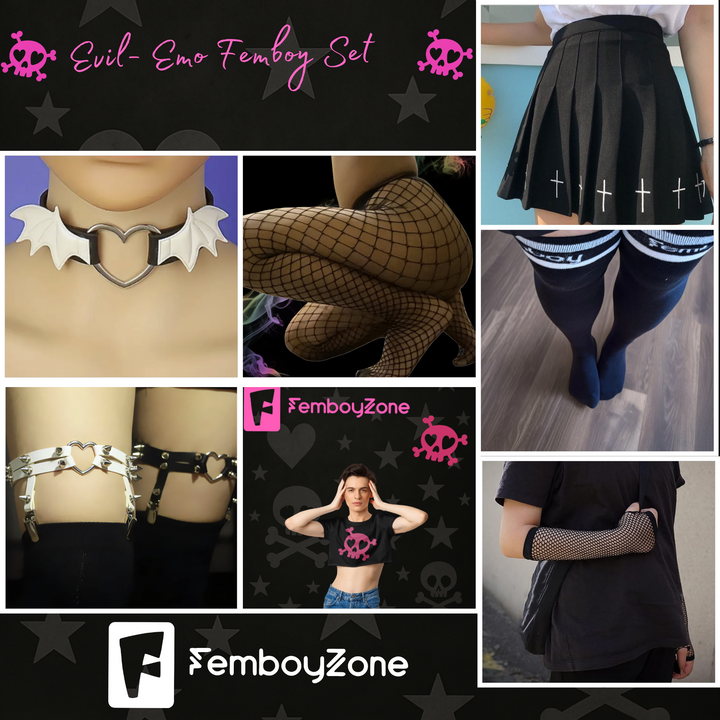 Böses Emo-Femboy-Set – Dunkelheit sah noch nie so süß aus.