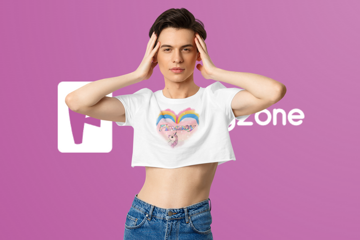 LGBTQ+ Femboy Pride Cropped Shirt - Femboyzone