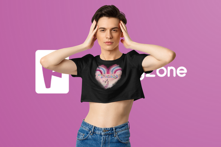 LGBTQ+ Femboy Pride Cropped Shirt - Femboyzone
