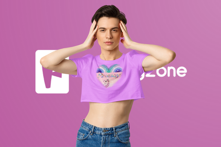 LGBTQ+ Femboy Pride Cropped Shirt - Femboyzone