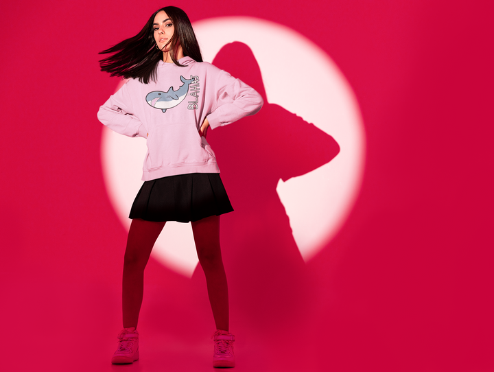 Süßer Femboys Hoodie – BLÅHAJ Look Edition 2025 - Blahajs liebt es zu kuscheln