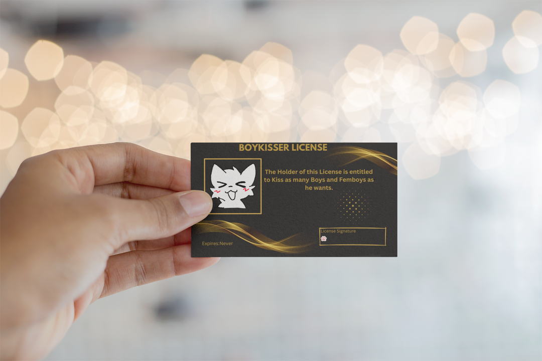 Boykisser License Card - Femboyzone