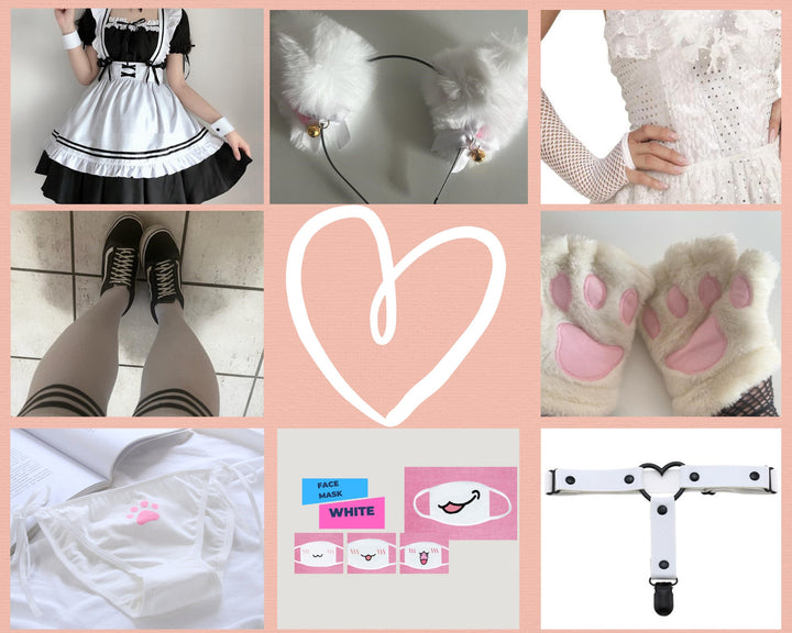 Kawaii Maid Costume Set, Harajuku Dress, Anime Cosplay Outfit, Femboy Fits, Sexy Maid Dress - Femboyzone