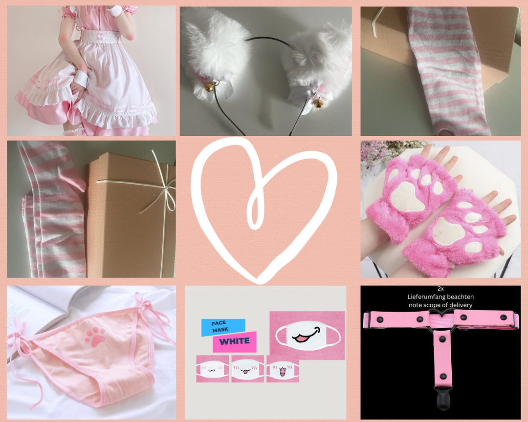 Femboy Kawaii Maid Costume Set, Harajuku Dress, Anime Cosplay Outfit, Femboy Fits, Sexy Maid Dress - Femboyzone