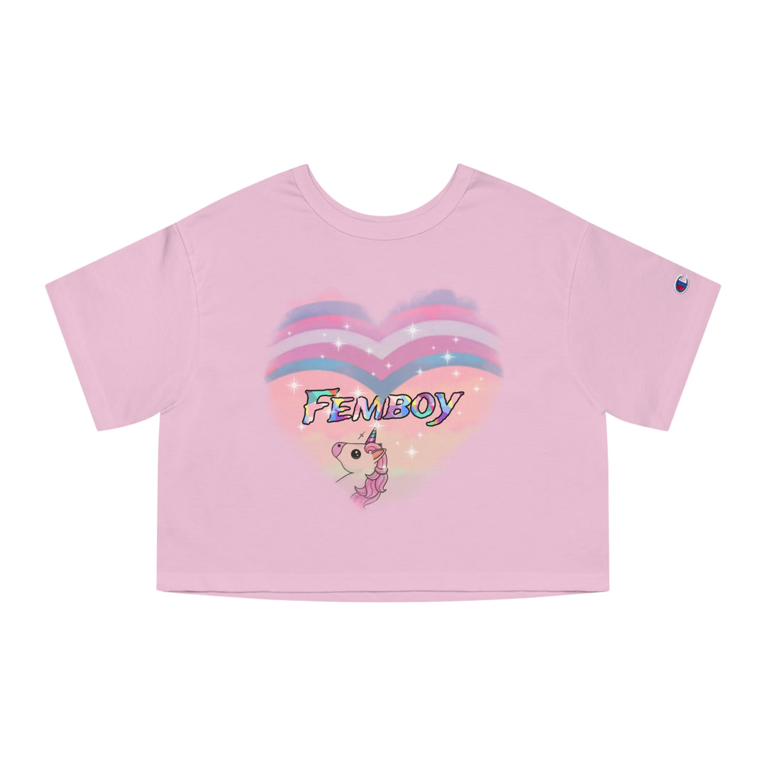 Femboy Cropped lgbtq shirt with  unicorn - which femboy are you?