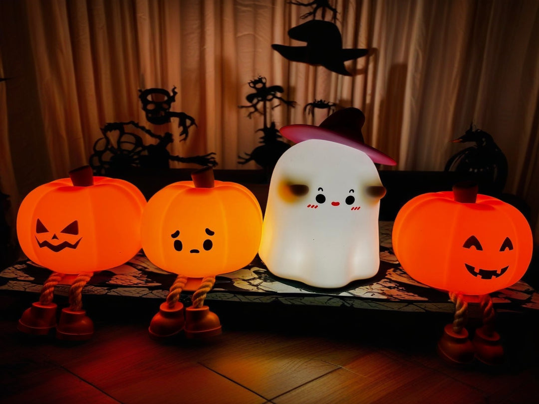 Halloween Pumpkin and Ghost Night Light - Visit the Dark Night