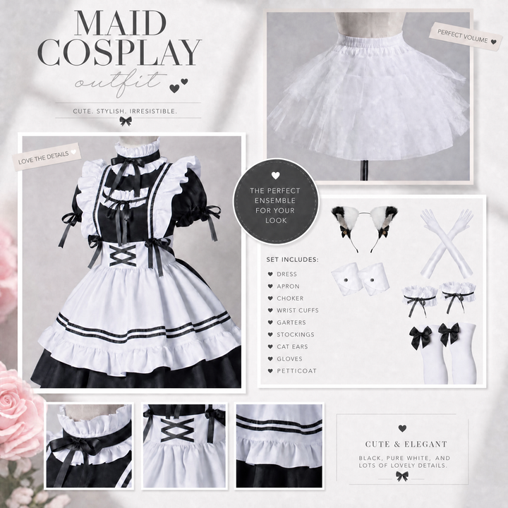 Femboy Maid Costume,  Lingerie Sissy Outfit, Crossdresser Lingerie , Seductive Maid Dress