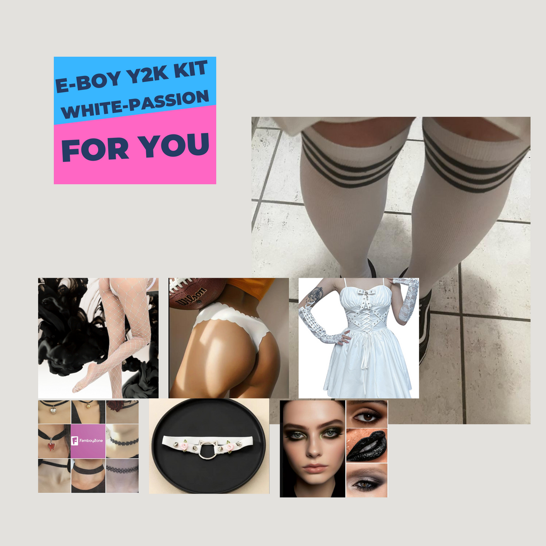 E-Boy Y2K clothing set- Transformation to E-Femboy find your dark passion