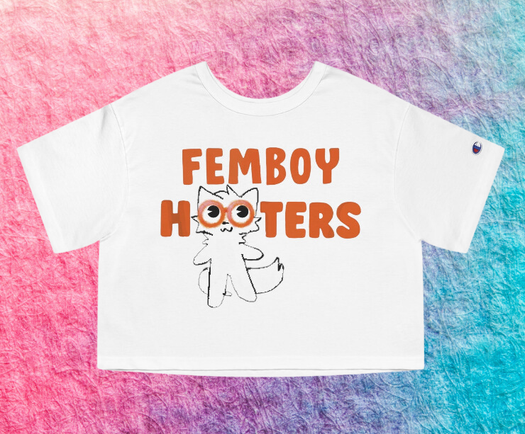 Femboy Hooters X Boykisser Cropped Shirt