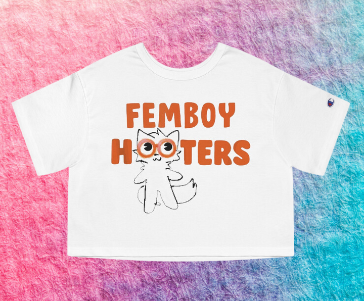 Femboy Hooters X Boykisser Cropped Shirt