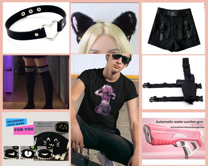 Femboy Agent Techwear Set NEW 2024, Geheime Mission Hotpan Edition, 3 Sets Included, Kawaii Kit, Y2K Clothing, Anime Shirt - Femboyzone