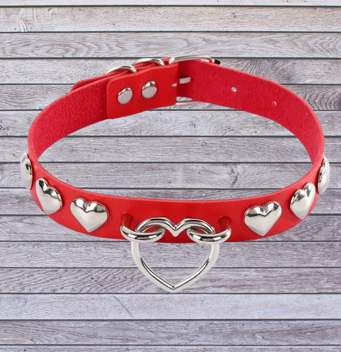 Femboy Heart Charm Choker-by Femboyzone