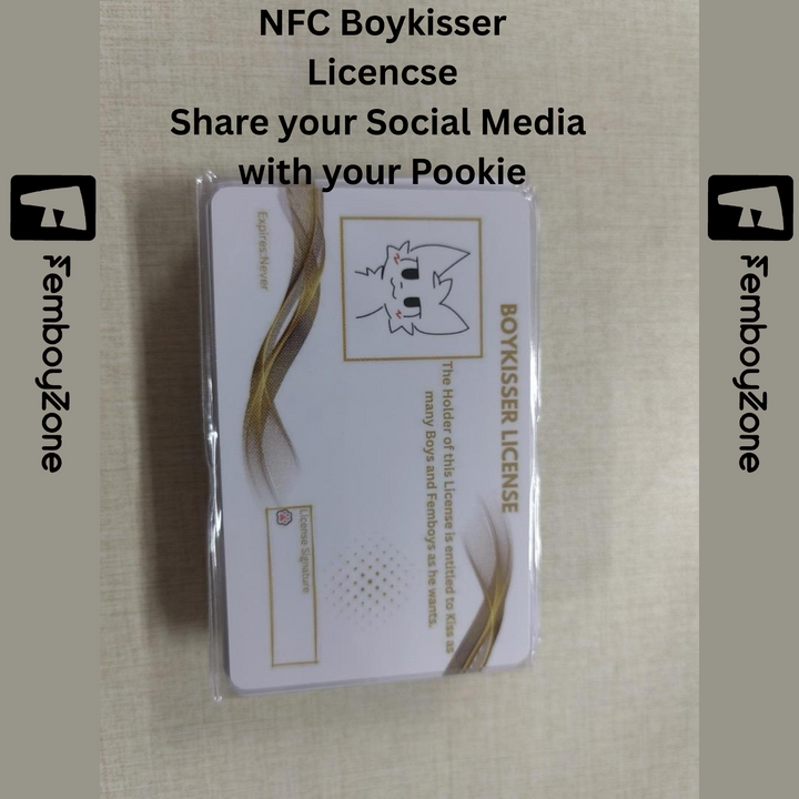 Boykisser License Card - the license to kiss boys and femboys!