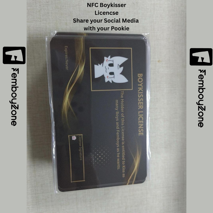 Boykisser License Card - the license to kiss boys and femboys!