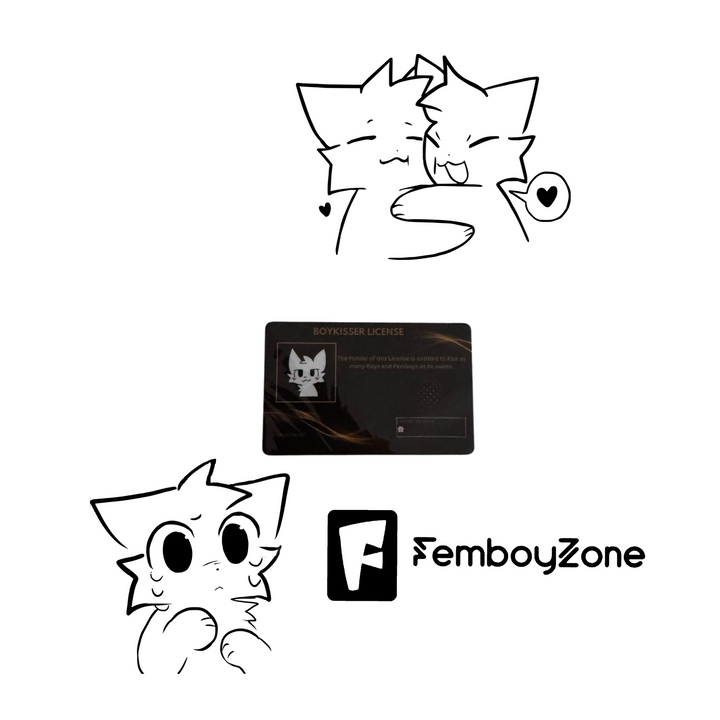 Boykisser License Card - the license to kiss boys and femboys!