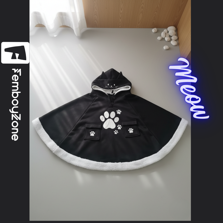 🐾 Cuddly Kawaii Poncho - Meow! Cozy, Playful & irresistibly Cute! 🐾