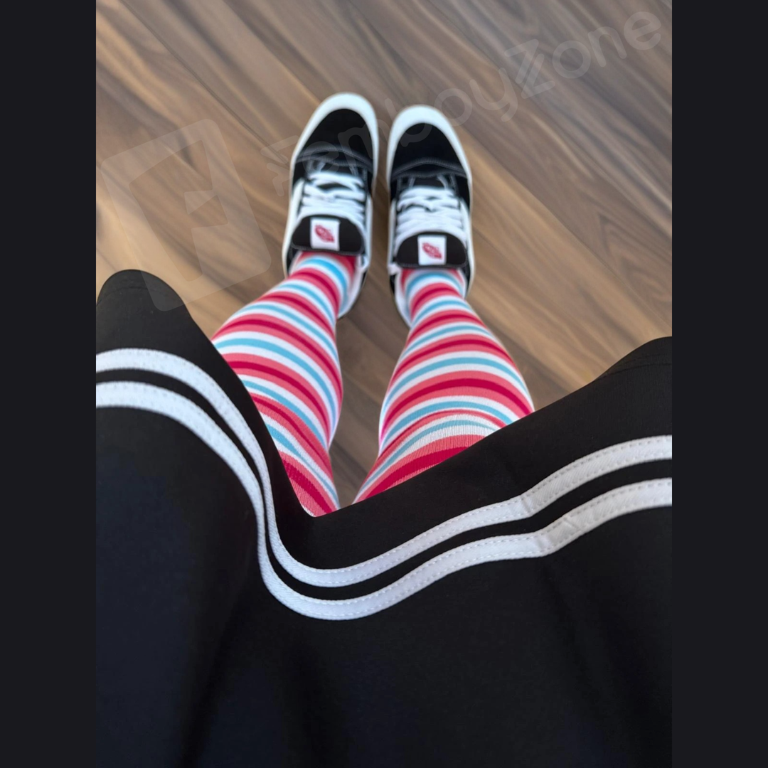 Exclusive Femboyflag Edition Thigh High Socks  - Your style. Your zone. cute, feminine, playful and hot!