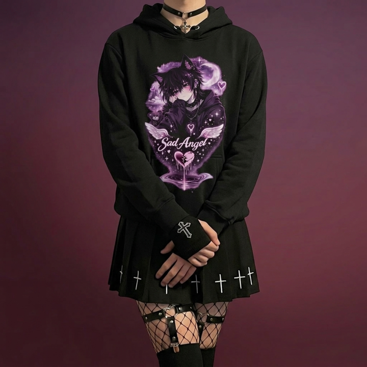 🖤Emo Hoodie Kollektion - Sad Angel  🖤