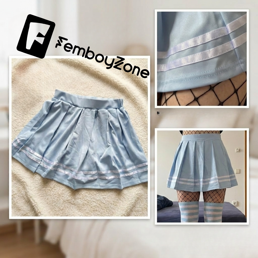 Premium Femboy Plaid Skirt, Y2K Style, Pleated Mini Skirt, Elastic Waist, Schoolgirl Skirt Cute and Sexy