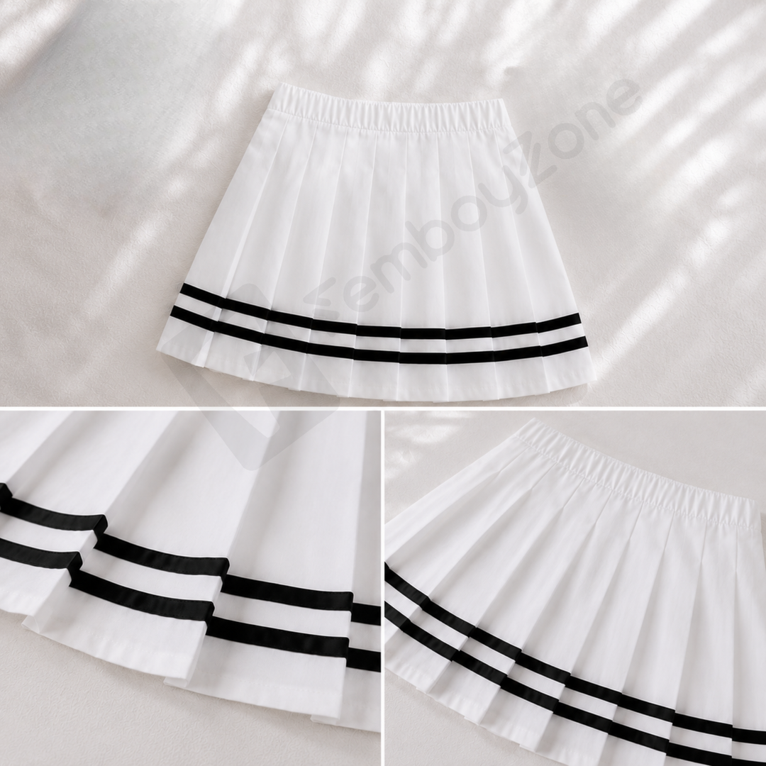 Premium Femboy Plaid Skirt, Y2K Style, Pleated Mini Skirt, Elastic Waist, Schoolgirl Skirt Cute and Sexy
