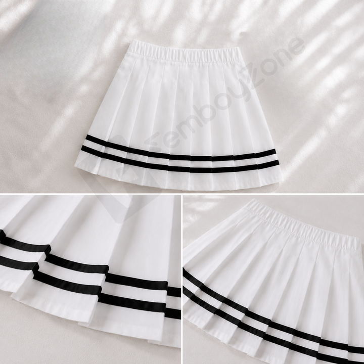 Premium Femboy Plaid Skirt, Y2K Style, Pleated Mini Skirt, Elastic Waist, Schoolgirl Skirt Cute and Sexy