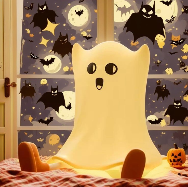 Halloween Pumpkin and Ghost Night Light - Visit the Dark Night