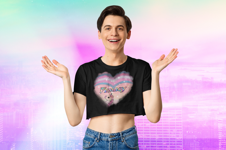 LGBTQ+ Femboy Pride Cropped Shirt