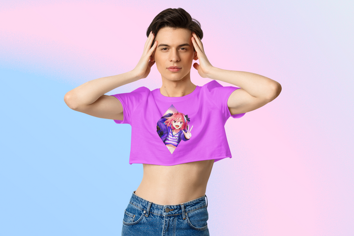 Femboy Cropped Shirt- Be Happy