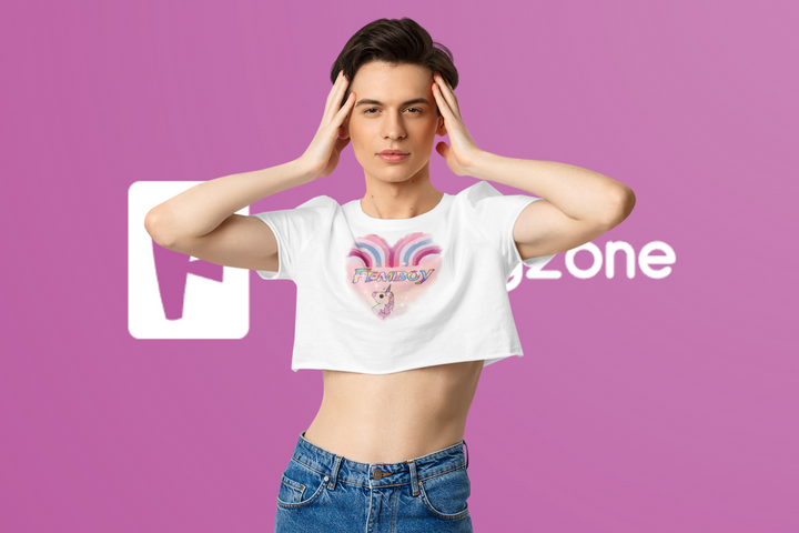 LGBTQ+ Femboy Pride Cropped Shirt