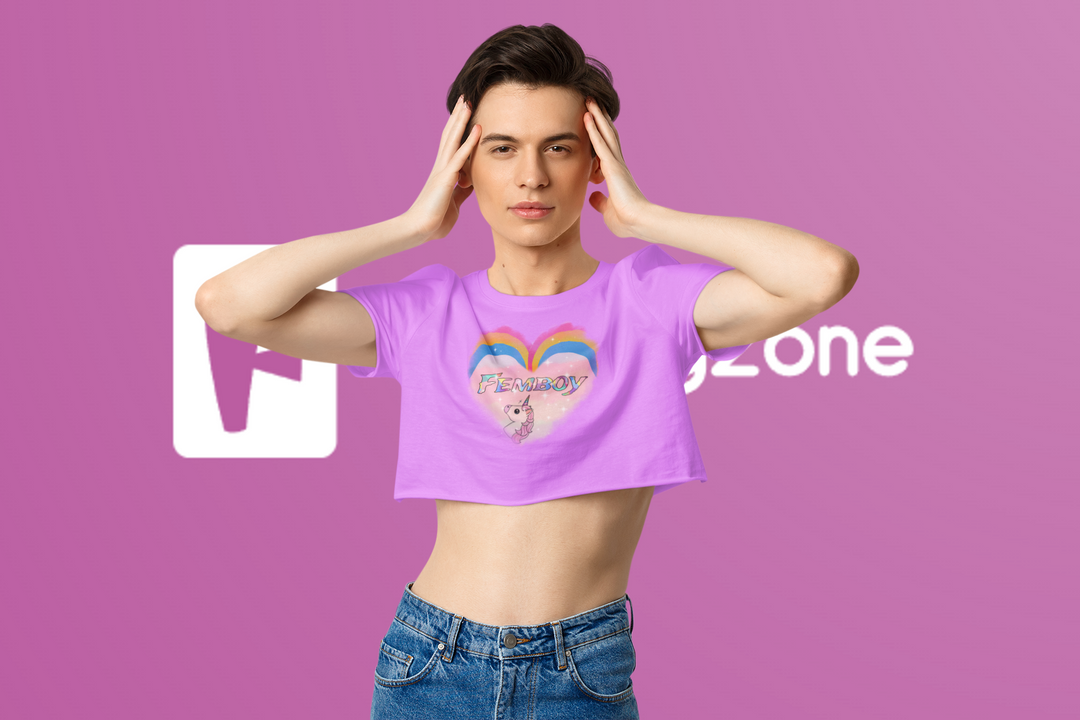 LGBTQ+ Femboy Pride Cropped Shirt