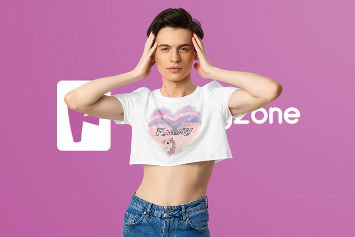 LGBTQ+ Femboy Pride Cropped Shirt