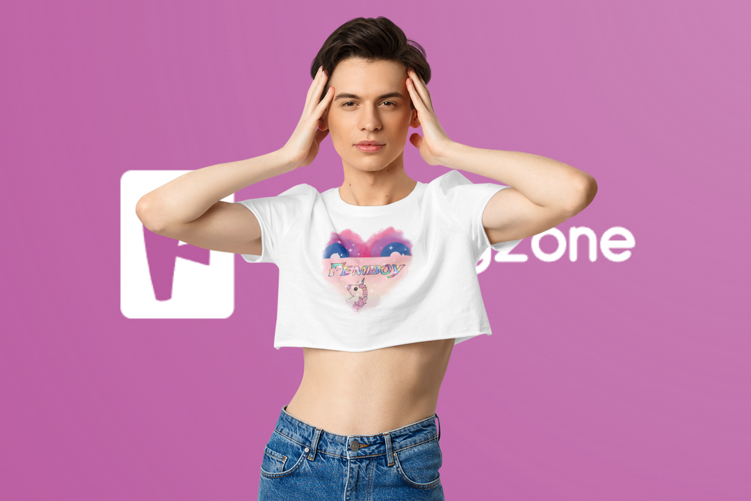 LGBTQ+ Femboy Pride Cropped Shirt