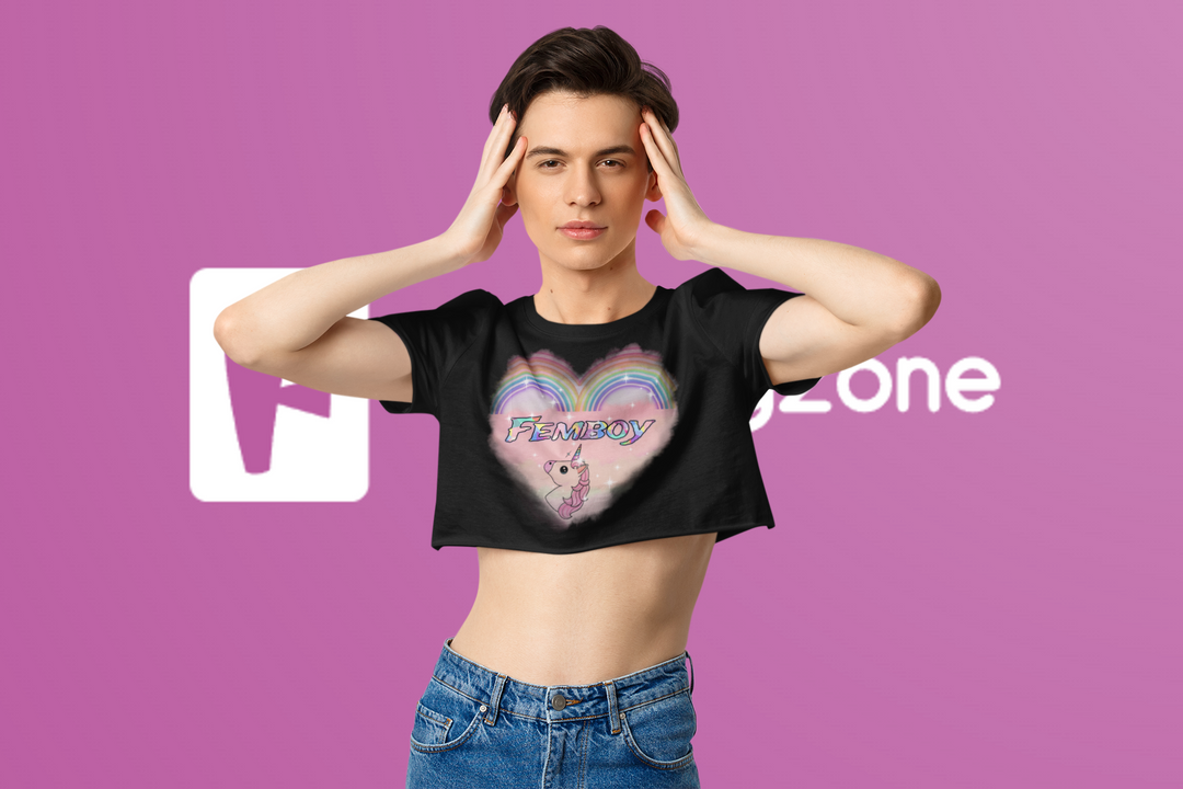 LGBTQ+ Femboy Pride Cropped Shirt