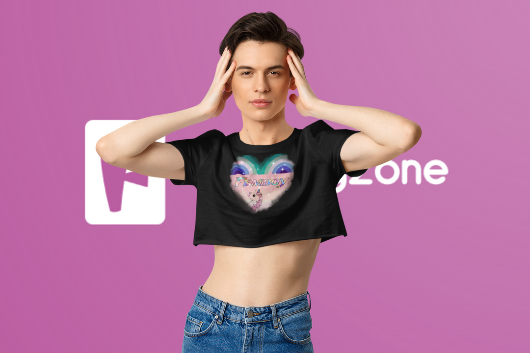 LGBTQ+ Femboy Pride Cropped Shirt