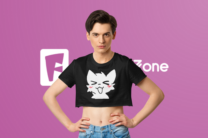 Femboy Cropped Shirt- Boykisser