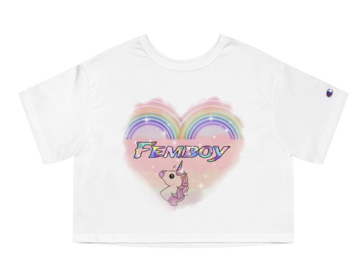 Femboy Cropped lgbtq shirt with  unicorn - which femboy are you?