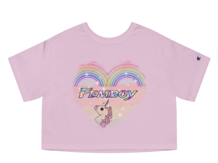 Femboy Cropped lgbtq shirt with  unicorn - which femboy are you?