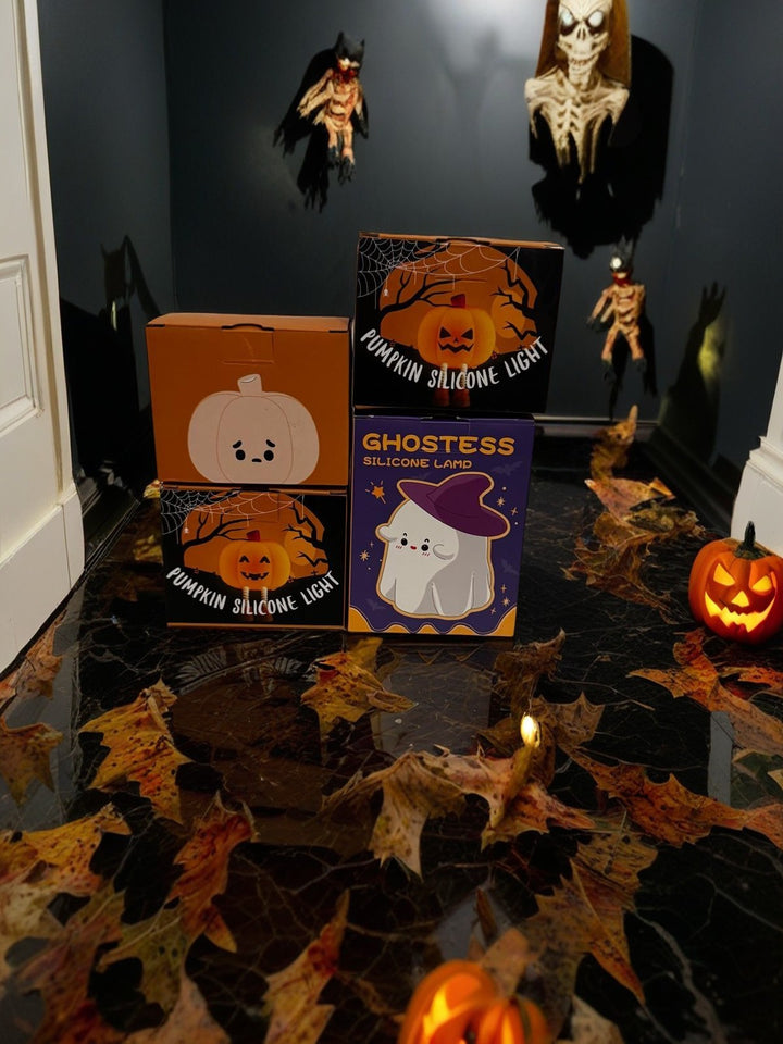 Halloween Pumpkin and Ghost Night Light - Visit the Dark Night